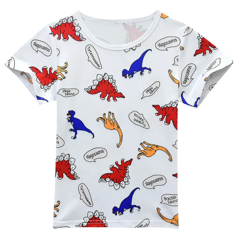 Dinosaur Suits Teenage Summer Boys Clothing Sets Short Sleeve T Shirt & Pants Casual 3 4 5 6 7 8 9 10 Years Child Boy Clothes | Детская