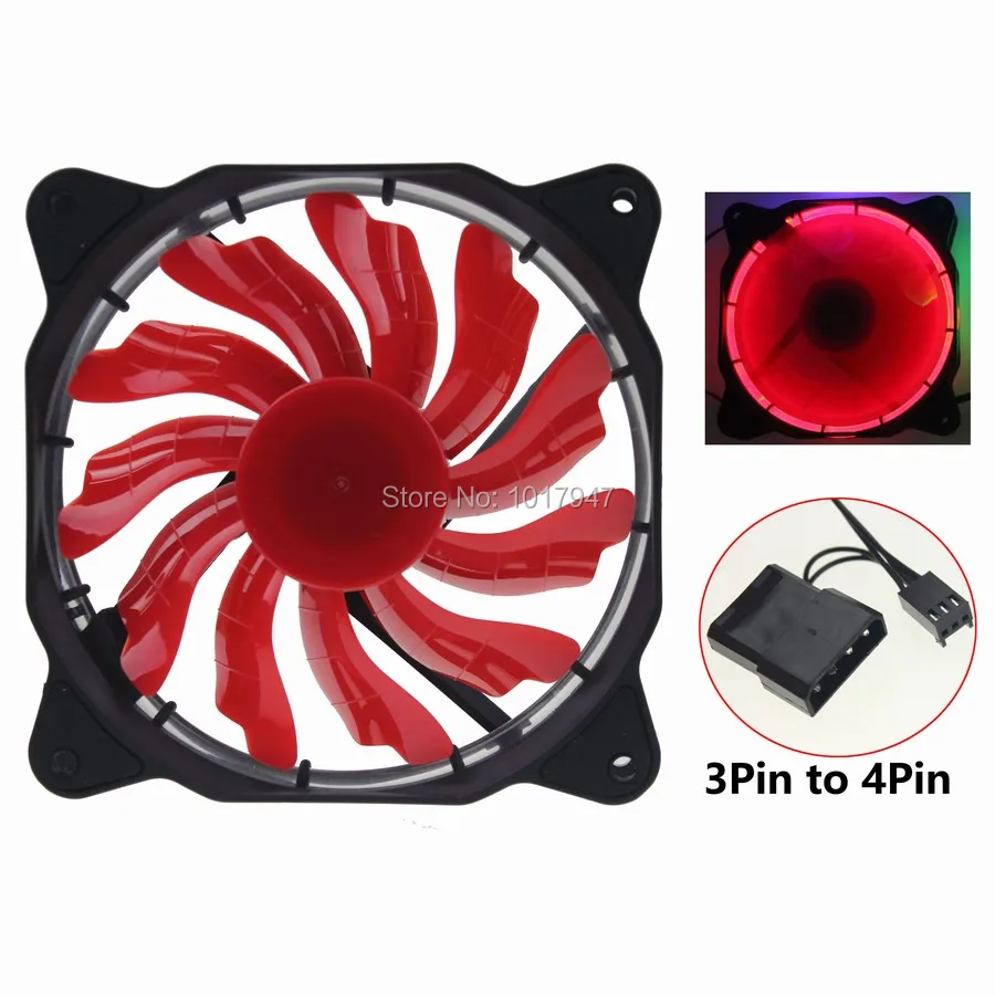 10 шт. в партии Затмение тихий PLM 120 мм DC 12v 3 + 4pin светодиодный вентилятор для корпуса