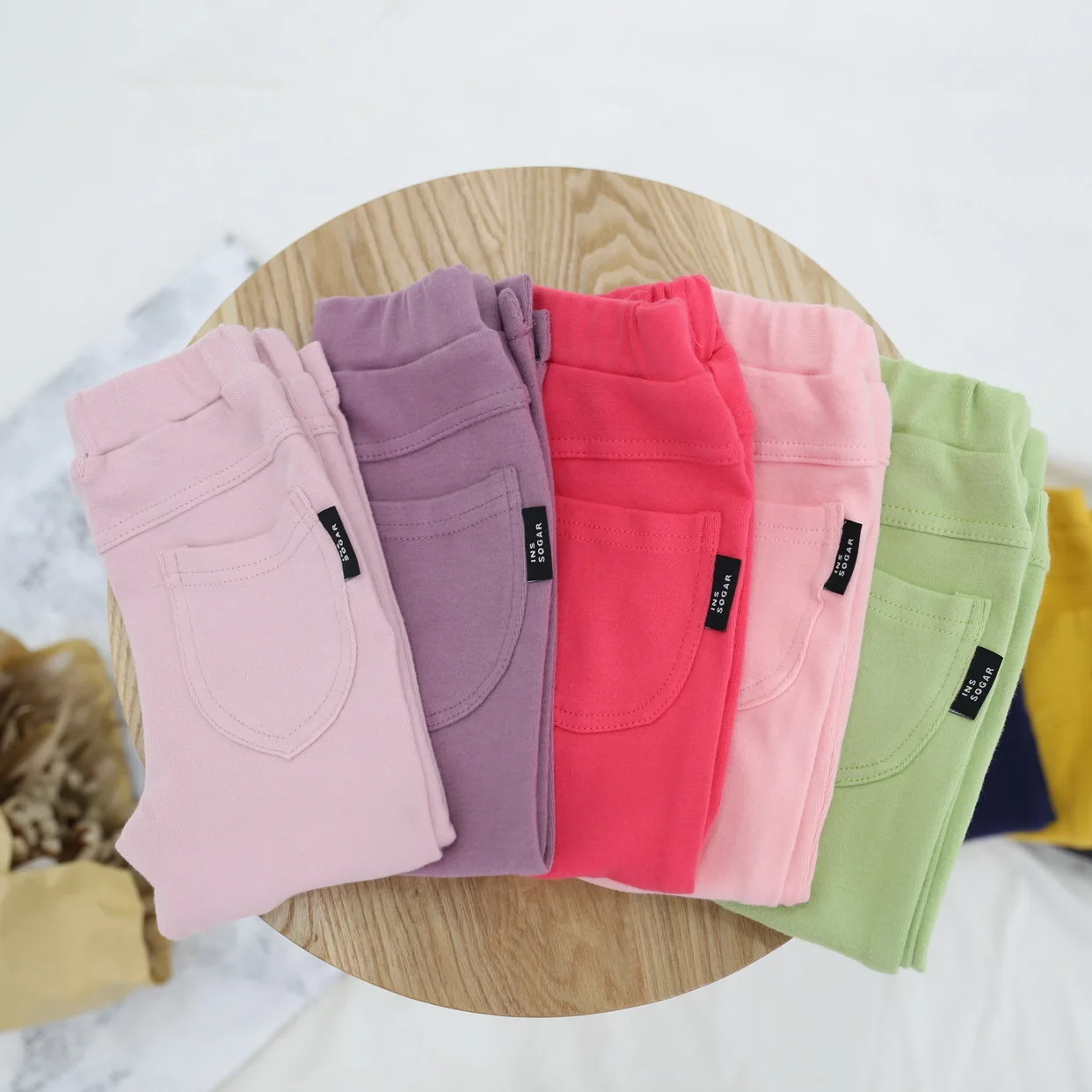 Новая детская одежда модные брюки ярких цветов леггинсы для девочек узкие 2021 г.