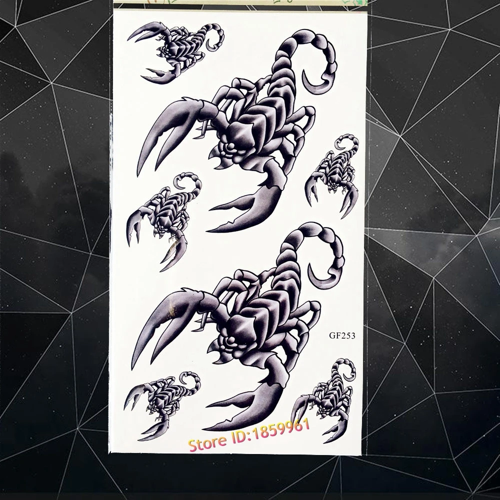 Большой Феникс Nirvana Летающий Временные татуировки Пион цветок Водонепроницаемый