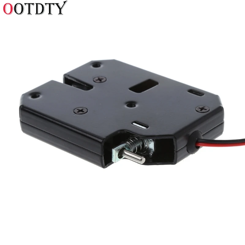 OOTDTY Electromagnetic Electric Control Cabinet Drawer Lockers For 12V DC Lock Latch Carbon Steel Black Door Access Control
