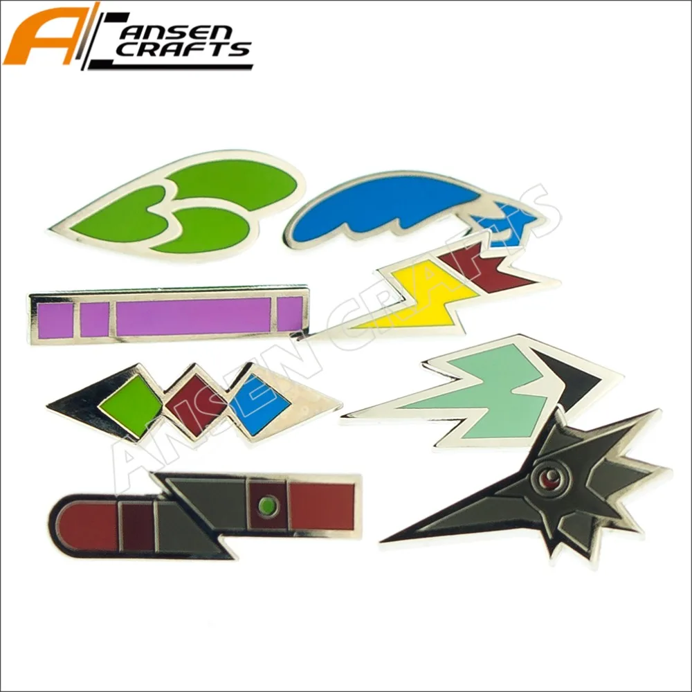 Pokemon Gym Unova Gen5 Complete 8 Items Pin Badge | Дом и сад