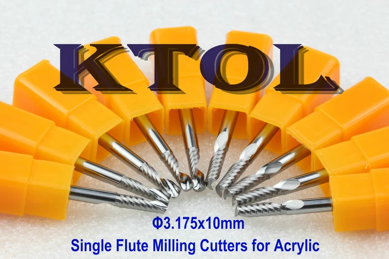 3 175x10 мм Одиночная Флейта концевая фреза инструменты для резки древесины