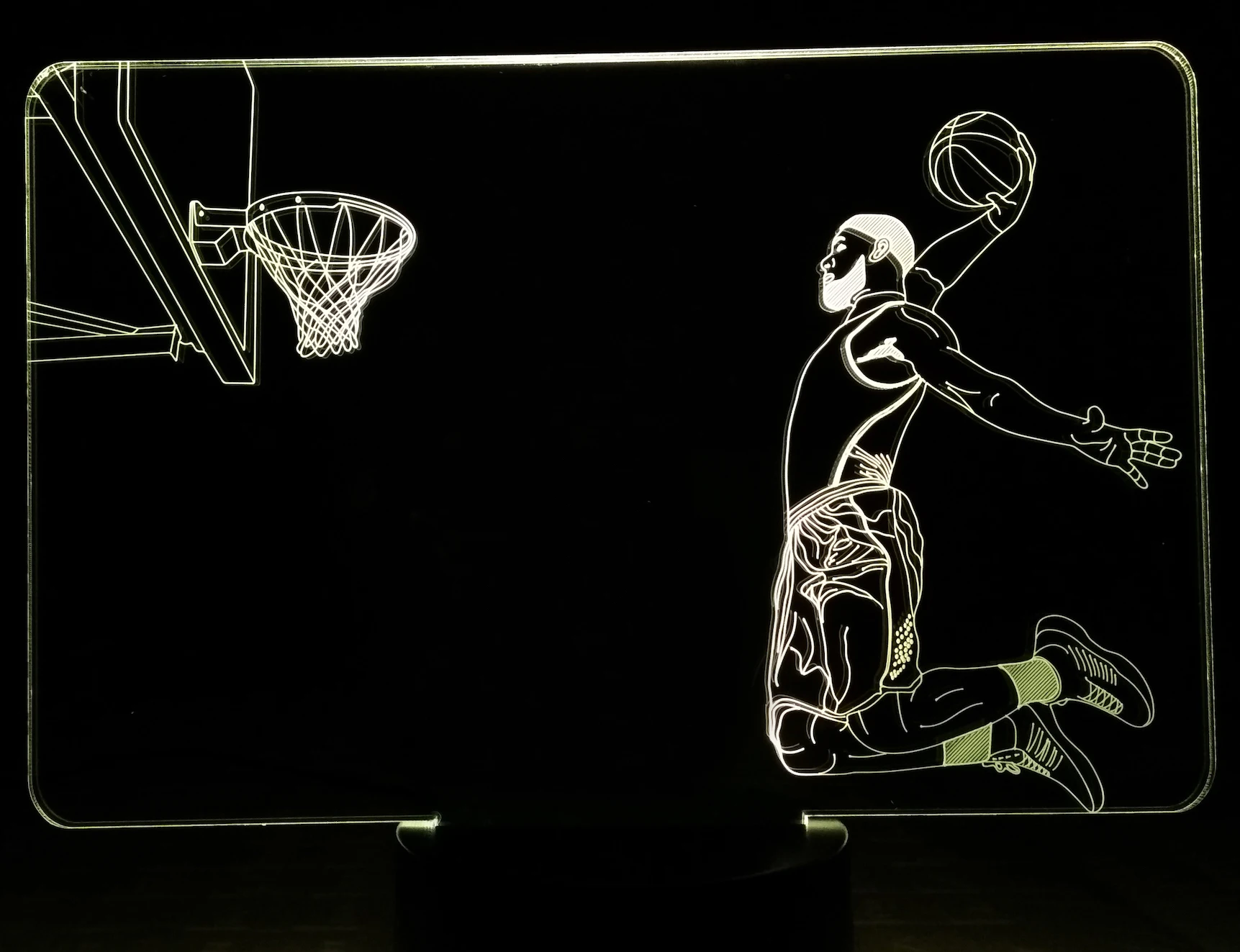 NBA 3D светодиодный ночник многоцветный RGB Настольный светильник Jordan Curry James Kobe
