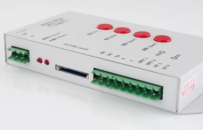 T-1000S SD карты светодио дный Управление Лер Pixel Поддержка DMX512 ws2811 контроллер RGB с 256