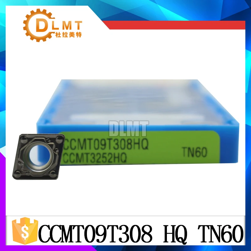 Токарные инструменты CCMT09T308 HQ TN60 набор из 10 твердосплавных пластин для токарных