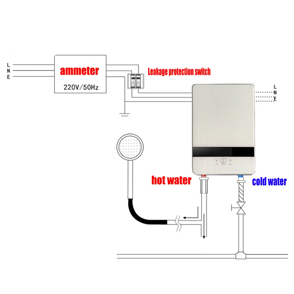 Высокое качество мгновенный Tankless водонагреватель 6500 Вт 220 В термостат
