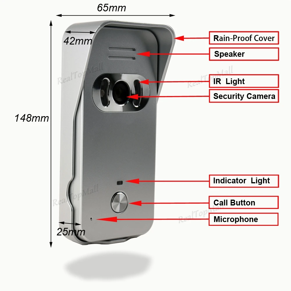 Новый Домашний домофон 9 дюймов цветной TFT ЖК монитор видеодомофон с ночным