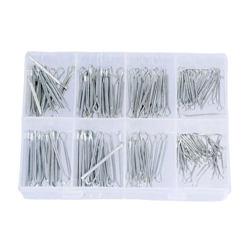 

175 PC Galvanized Zinc Alloy Split Cotter Pins Fixing Set Assortment Kits Tool for Use With Cars/Lorry/Towing/Caravans/Machinery