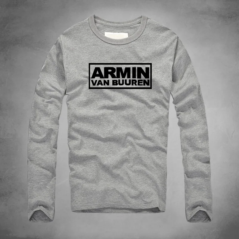 Модные мужские футболки с длинным рукавом DJ Armin Van Buuren Trance EDM Футболки Осень Зима