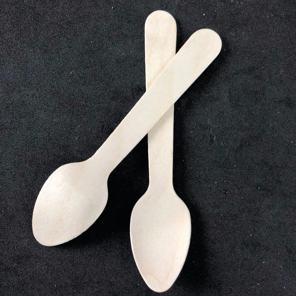 5000 шт./лот одноразовая посуда натуральная деревянная ложка для мороженого торта