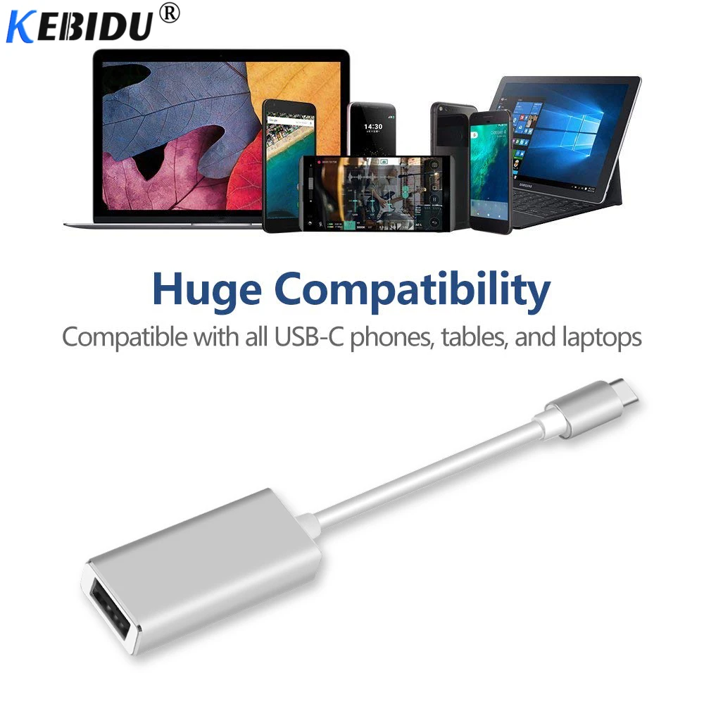 Адаптер KEBIDU USB C к DisplayPort адаптер 3 1 Type DP конвертер с поддержкой 4K UHD 1080P для Macbook Pro