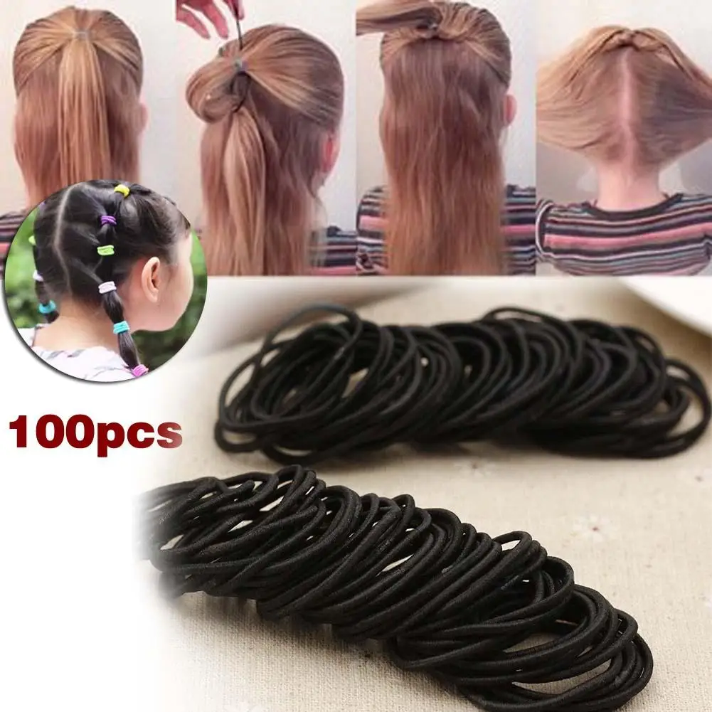 Детские эластичные резинки для волос девочек 100 шт. держатель хвостиков повязка
