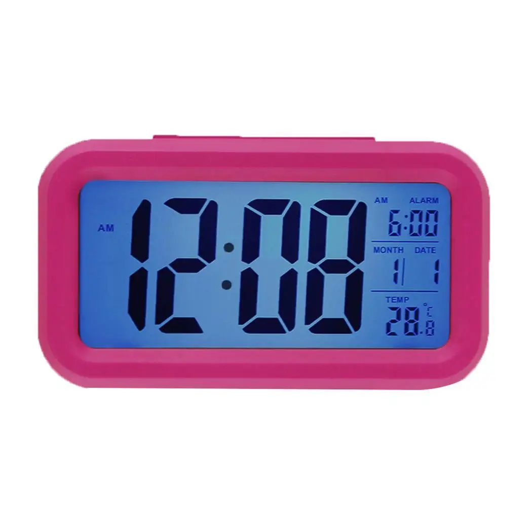 AM квадратный часы форма Декор Спальня Будильник Домашняя мода стол не 12 подарки