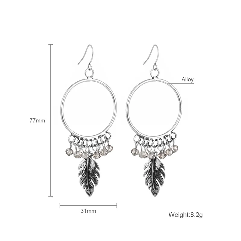 Женские винтажные серьги подвески Shineland этнические длинные массивные с