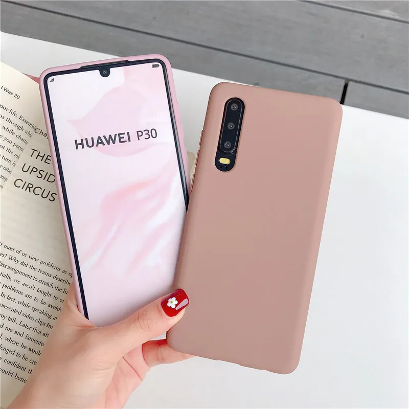 Однотонный парный чехол для телефона huawei P30 P20 Pro mate 20 10 Honor Lite силиконовый