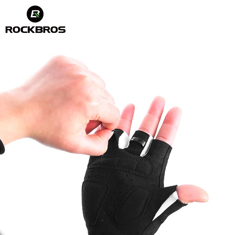 ROCKBROS, велосипедные перчатки на пол пальца, детские спортивные перчатки, анти-запас, гелевая подкладка, детские перчатки, шкив, баланс, перчатки для девочек мальчиков