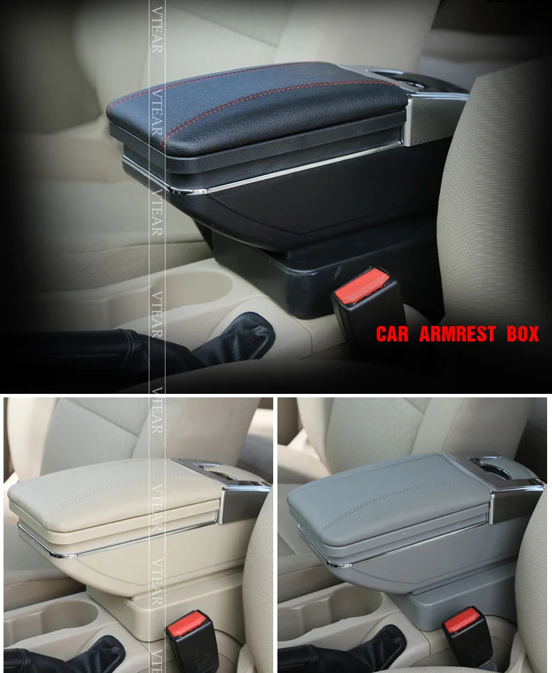 Vtear для BYD F0 FO, аксессуары для автомобиля, подлокотник, кожаный подлокотник, коробка для хранения, центральная консоль, стильные внутренние части автомобиля подлокотник для авто