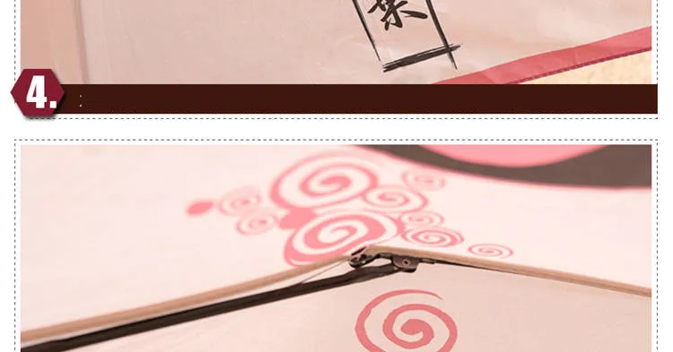 Top Quality Anime NARUTO Akatsuki Uchiha Itachi Cosplay Props Red Cloud Symbol Hokage Umbrella PVC Metal Parasol Collection New