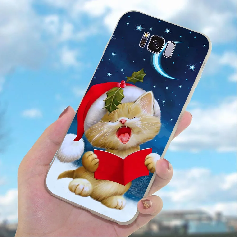 Мягкие чехлы из ТПУ на Новый год и Рождество чехол для телефона Galaxy Samsung M20 S10 Plus S10e