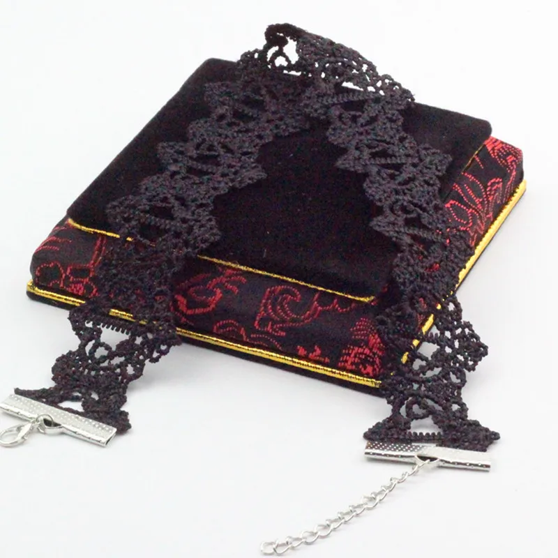 Винтаж черный белый цвет кружева колье для 2017 женская обувь Лидер продаж Модные