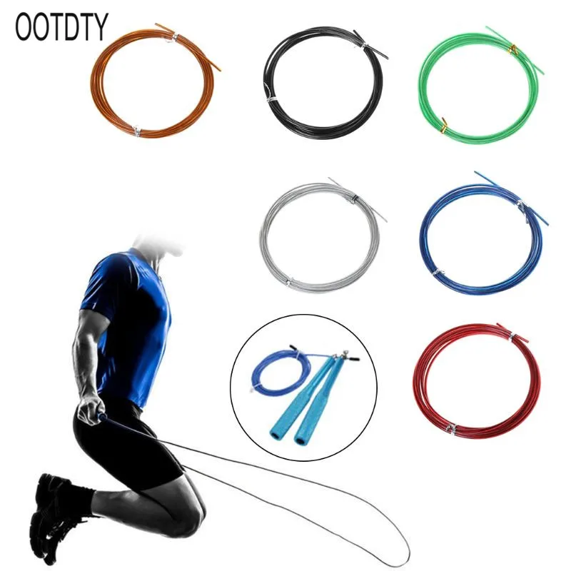 3m Crossfit Replaceable Steel Wire Cable Speed Jump Ropes Skipping Spare Rope | Спорт и развлечения