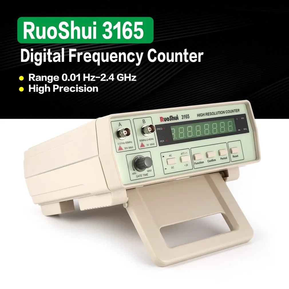 RuoShui 3165 Цифровой Высокоточный радиочастотный счетчик измерительный прибор 0 01