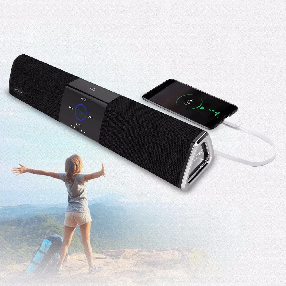 Новая беспроводная bluetooth колонка NFC 10 Вт * 2 звуковая панель для ТВ проектора