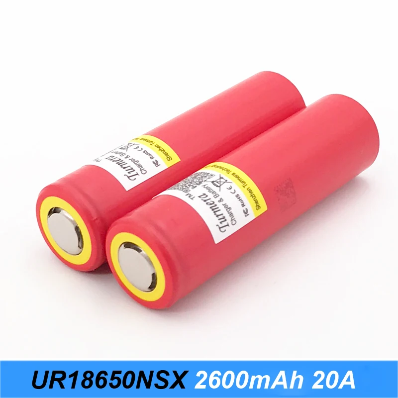 18650 оригинальный аккумулятор Turmera для Sanyo UR18650NSX 2600 мАч 20A 3 7 в электронного
