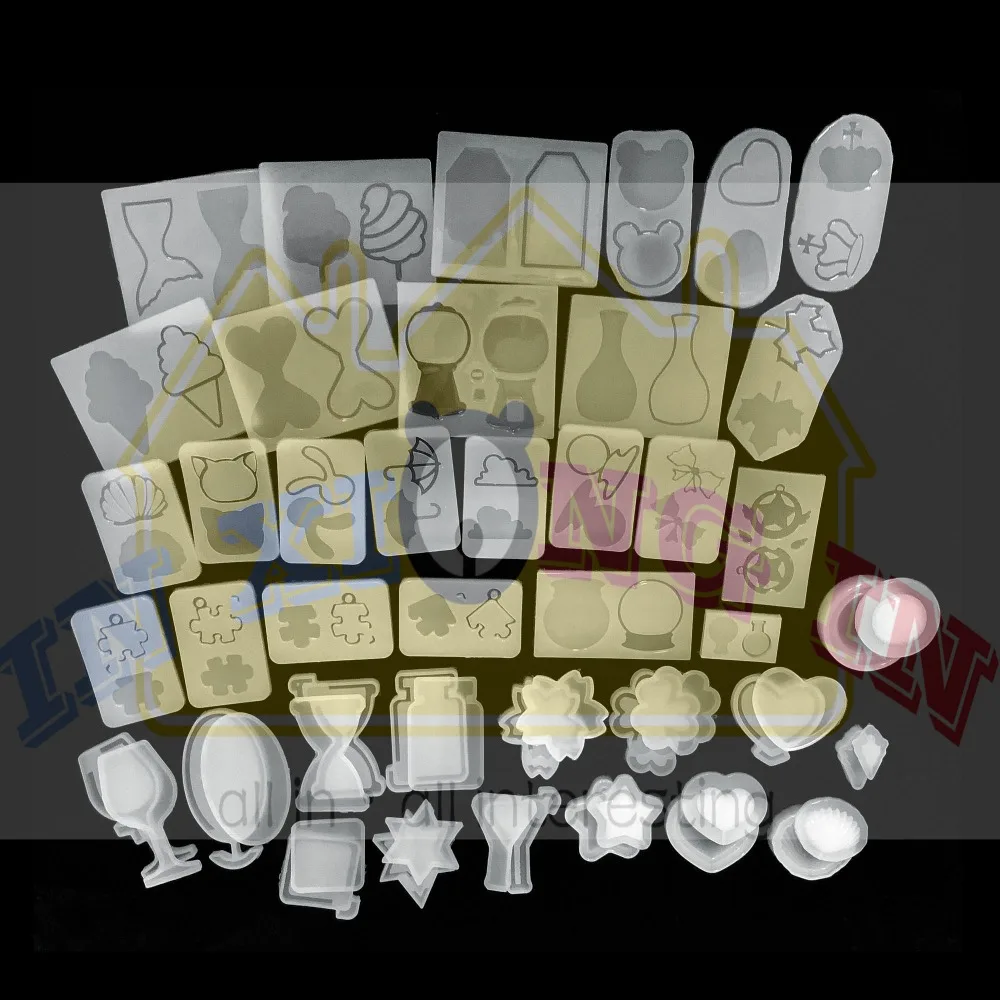 Силиконовые двухсторонние прозрачные формочки для украшений сделай сам шейкер в