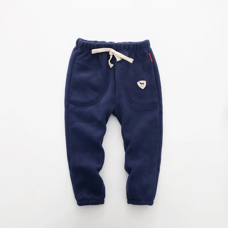 Dark blue Новинка года; сезон осень-зима; флисовые детские брюки для мужчин и женщин; Модные свободные и удобные - Цвет: Dark blue