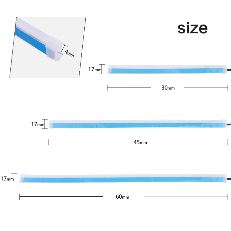 1 комплект новый тонкий RGB течет последовательного гибкий светодиодный дневные