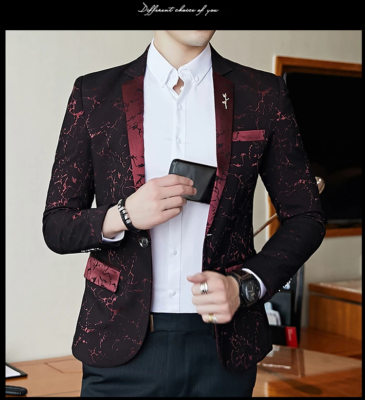 РОСКОШНЫЙ БАНКЕТНЫЙ вечерние пиджак вечернее платье Модный жаккардовый повседневный деловой пиджак тонкий мужской свадебный пиджак мужская одежда