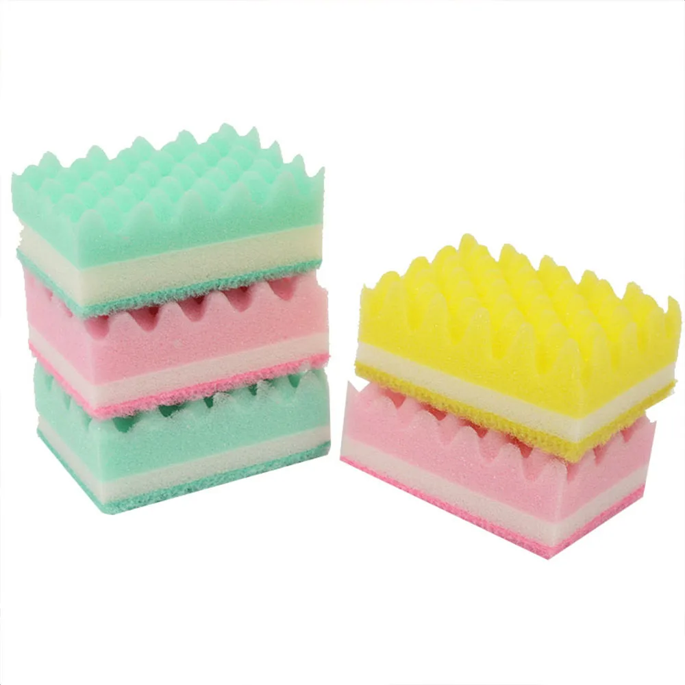 Губка и микрофибра двусторонний дизайн бытовой инструмент для очистки кухни