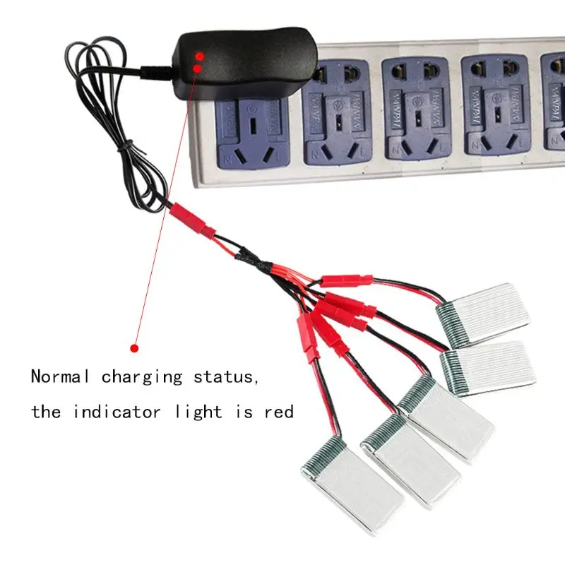 JST Plug 1 to 5 Charger Splitter 3.7V Lipo Battery Charging Cable Wire Cord For Wltoys V959 V222 V212 Helicopter Drone Accessori |