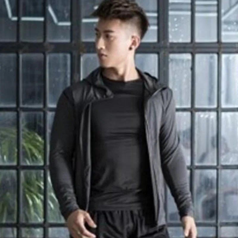 2018 Новая мужская летняя куртка весна осень Фитнес упражнения быстро сохнут