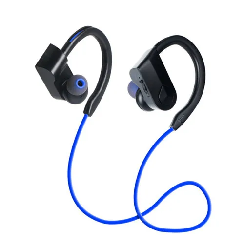 blue IPX5 Водонепроницаемый ударный бас стерео беспроводной Bluetooth спортивный ушной крючок наушники-вкладыши настоящее качество звука - Цвет: blue