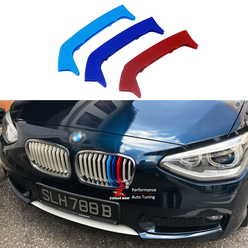 Цветные полосы для переднего гриля автомобиля мотоспорта M 2012-2014 BMW 1 серии F20 F21 116i