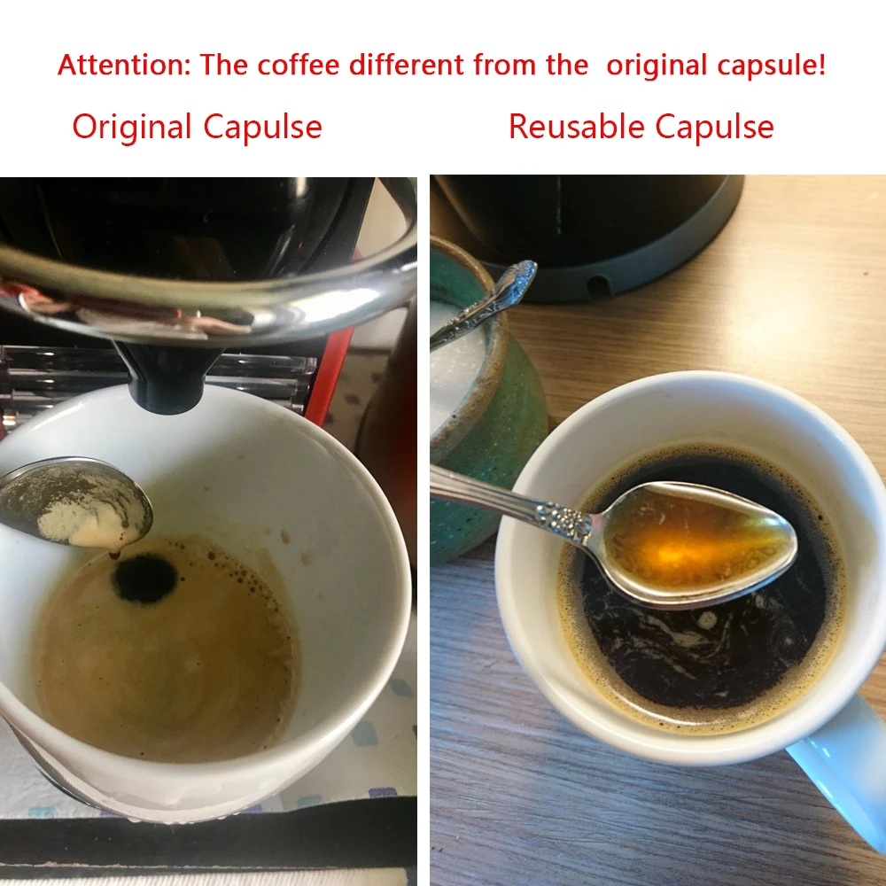 Crema многоразовые кофейные капсулы для кофе, кофейные капсулы Nespresso из нержавеющей стали с квадратным отверстием Nespresso многоразовые капсулы