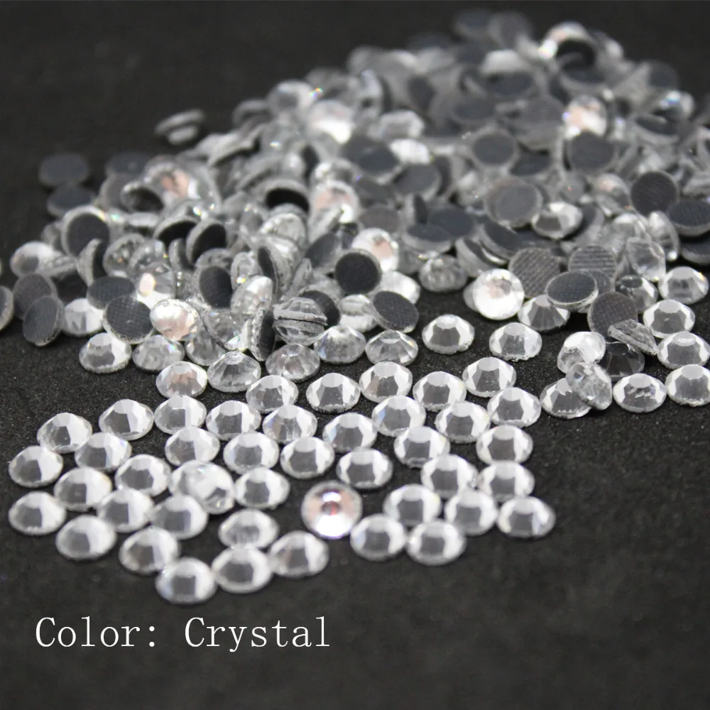 Crystal Large Package  Crystal Glass DMC Machine Cut Hotfix Rhinestone Hot Fix Iron On Rhinestone Garment Sewing Stone