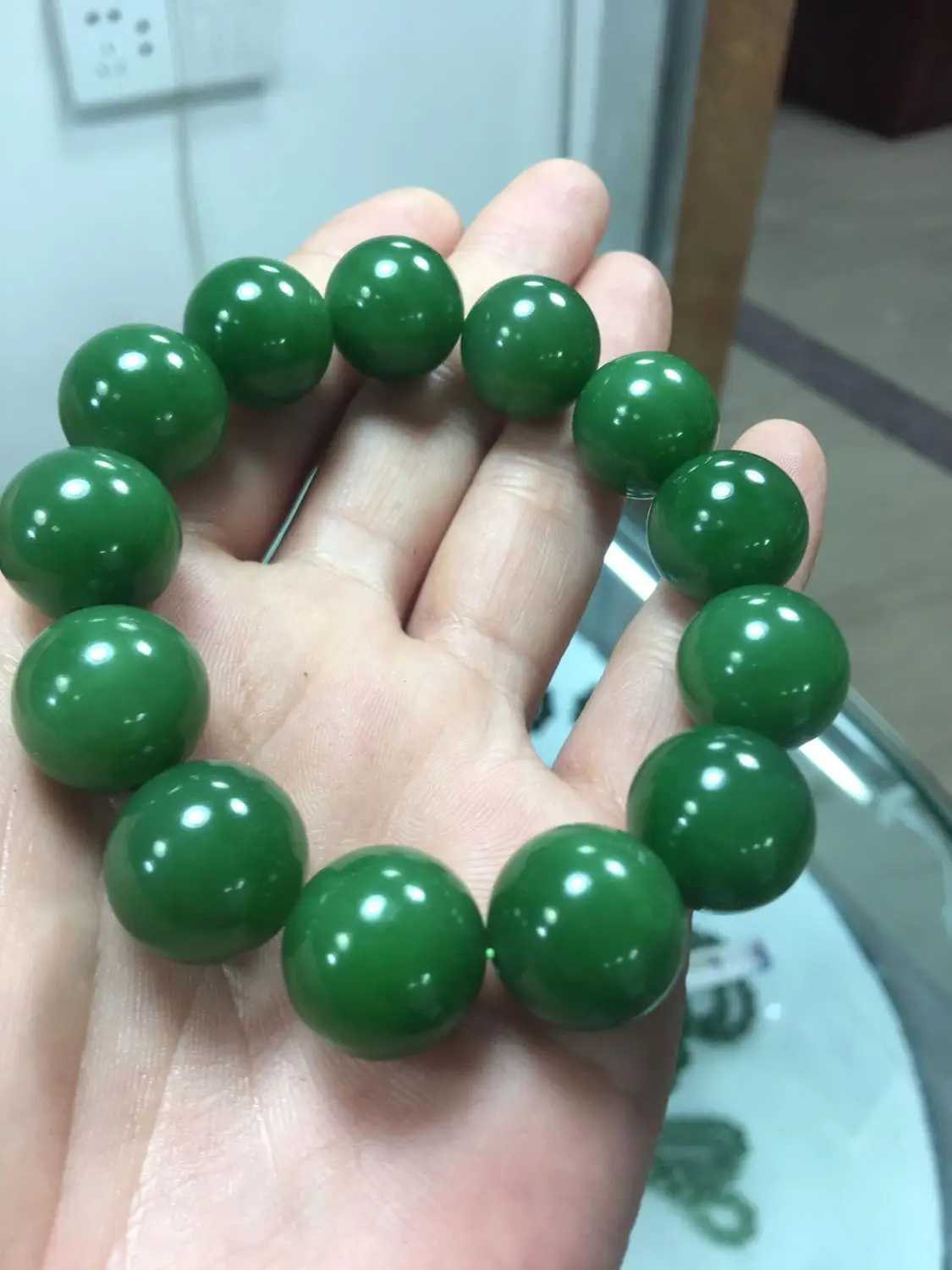 Натуральный WADA jasper 1 7 большой ручной шнурок 17 cl браслет четки Будды Бусины 13 мм