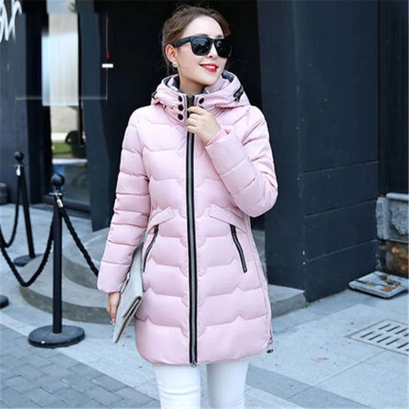 Новейшая зимняя хлопковая куртка модные женские парки с капюшоном женское