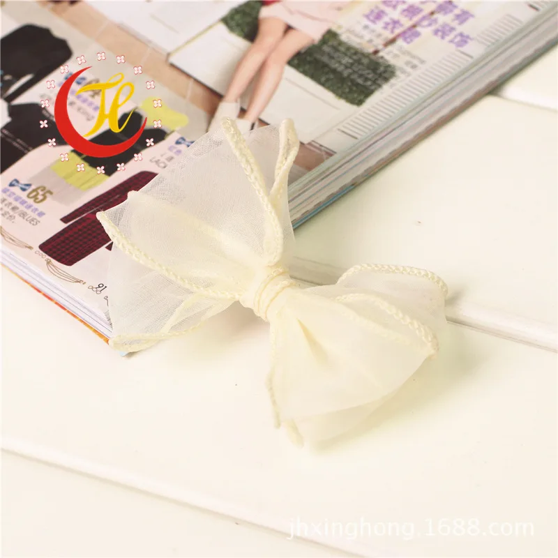 Детские заколки для волос с бантом из шифона и тюля украшения девочек аксессуары