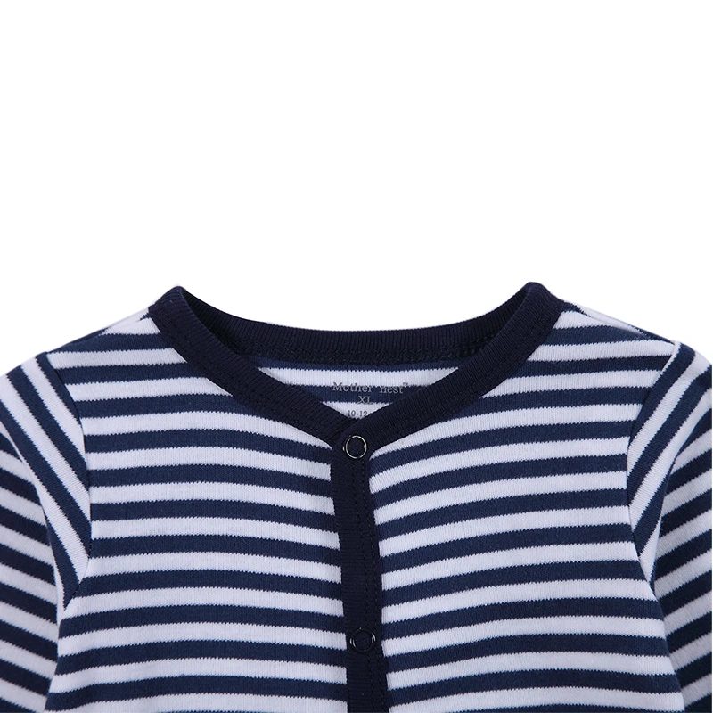 Одежда для малышей 100% хлопок мягкая черная полосатая одежда сна младенцев модные