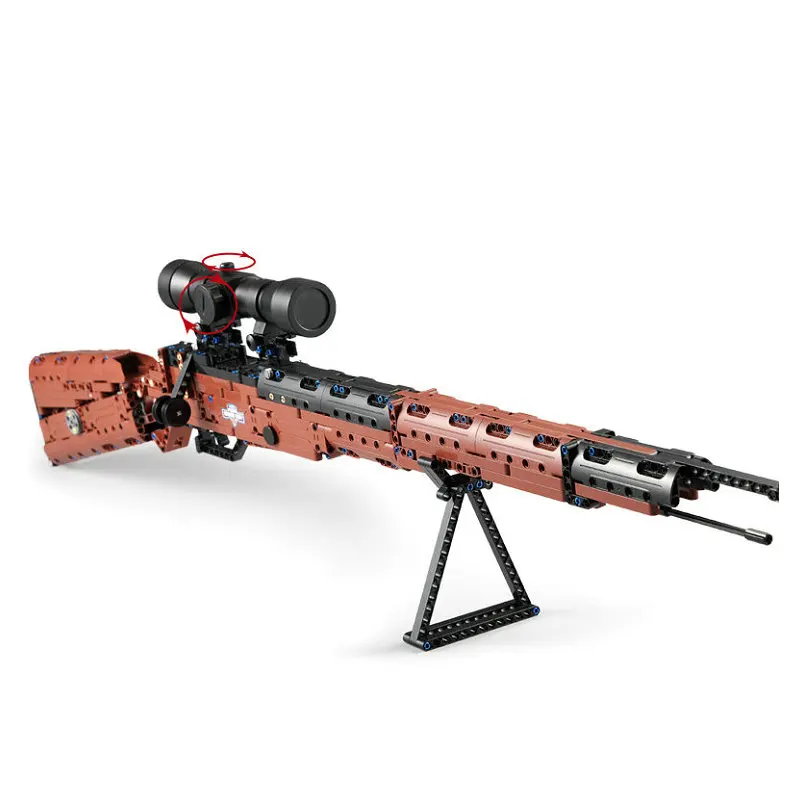 Винтовочный пистолет 98 K, уличные игрушки, серия оружия, военная модель, сборный мощный пистолет с инфракрасным прицеливанием, кирпичи, игрушки, подарки для мальчиков