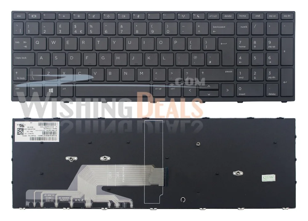 Соотношение цены и качества! Новый для hp Probook 450 G5 455 470 Великобритания черная
