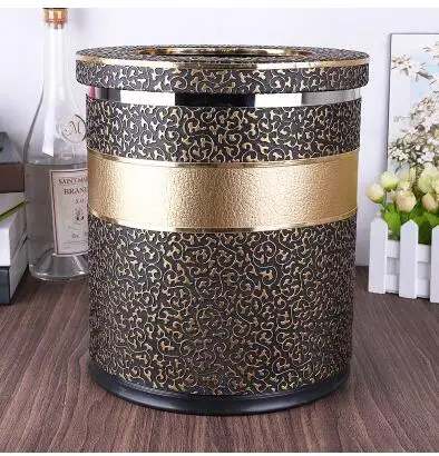 x2 Винтажные металлические мусорные корзины, кухонные мусорные корзины, двухслойные мусорные корзины, мусорные корзины, кухонные сумки, держатель для украшения дома PLJT16 - Цвет: x2