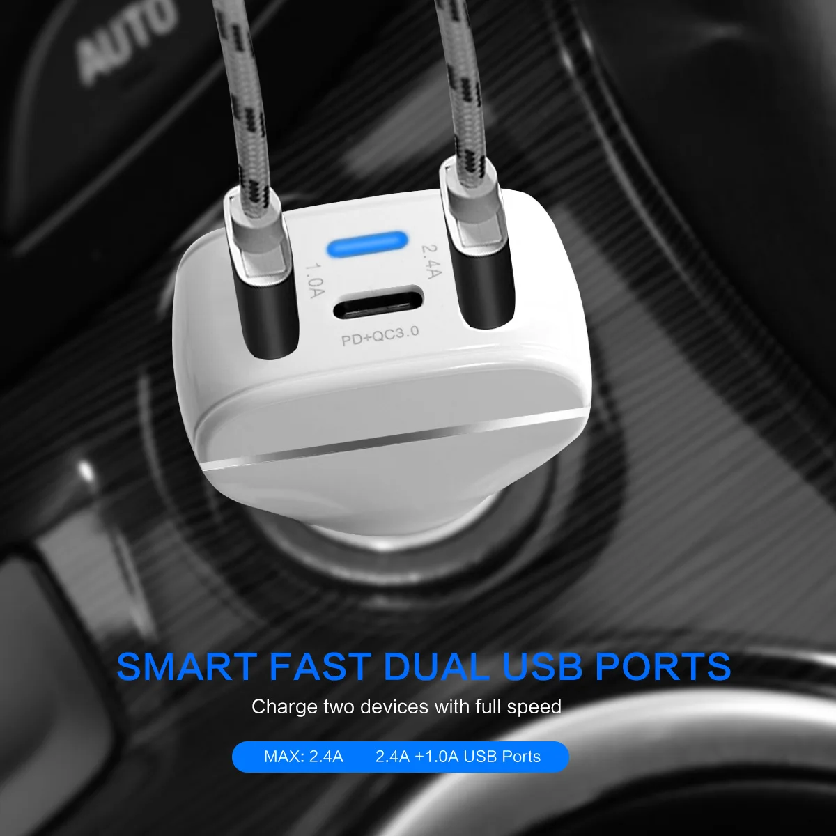 Maxsharer USB Автомобильное зарядное устройство для мобильного телефона планшет GPS