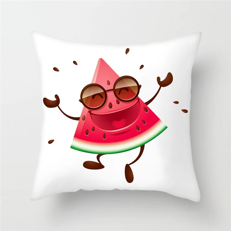 Fuwatacchi забавный арбуз наволочка с множеством выражений для украшения дивана