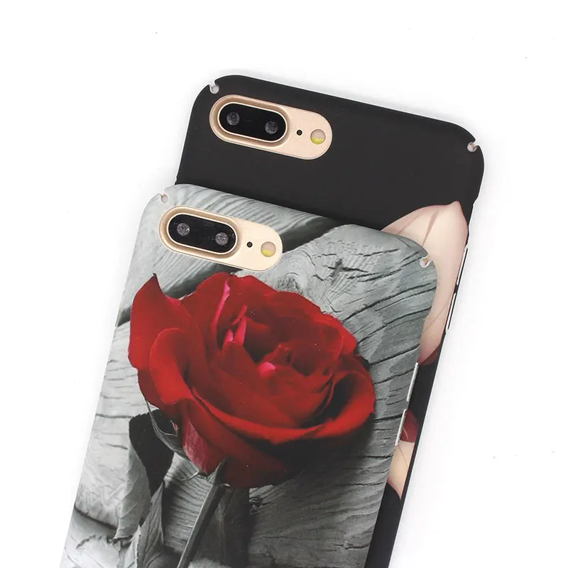 Чехол для iphone 6 s plus 7 Plus Классический Цветочный твердый матовый пластик чехол